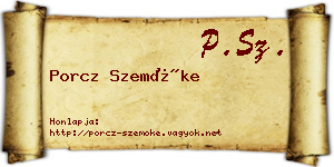 Porcz Szemőke névjegykártya